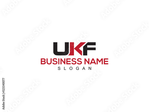 Simple UKF Logo Icon, Monogram ukf Logo Letter Vector Art For Modern Business