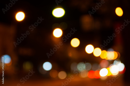 Wallpaper Mural Abstract blured lights of night city Torontodigital.ca