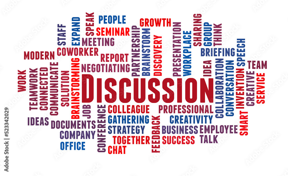 Obraz premium Discussion word cloud concept