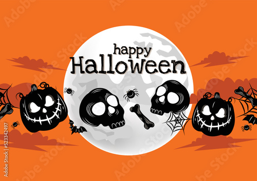 art, autumn, background, banner, bat, black, card, cartoon, celebration, cemetery, creepy, dark, design, fall, ghost, graveyard, halloween, happy, holiday, horror, house, illustration, invitation, moo