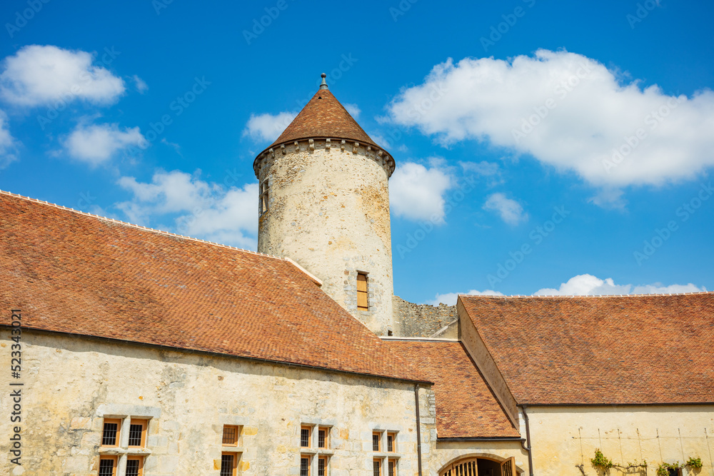 View of internal court in Blandy-les-Tours medieval castle