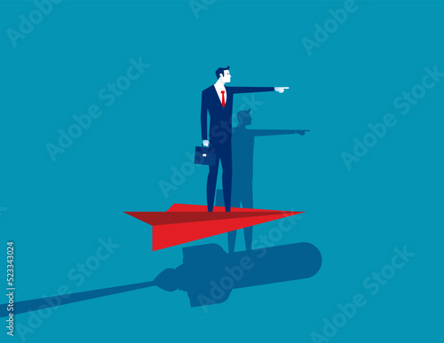 Business start up and motivation. Business aspirations vector illustration concept