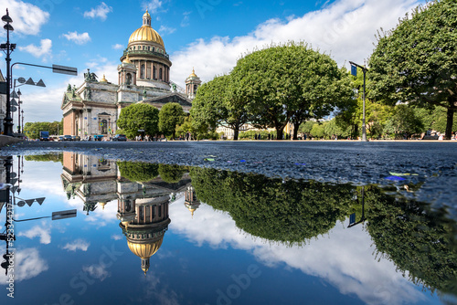St. Isaac's Cathedral in St. Petersburg in the summer afternoon