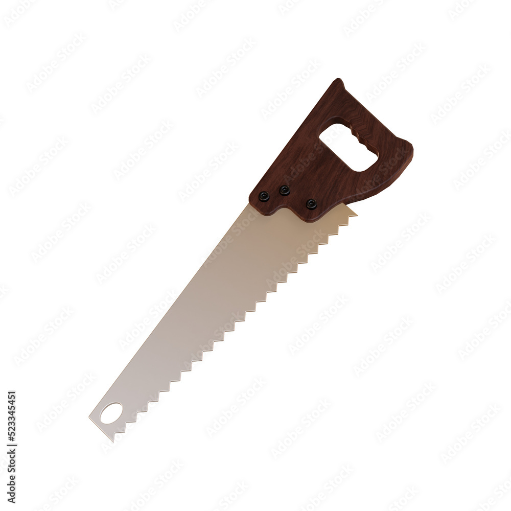 Project tools 3d Illustration, Wood saws Project tools 3d Illustration, Wood saws