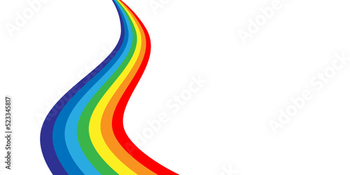 Rainbow vector illustration. Colorful abstract design. Color graphic symbol rain bow.