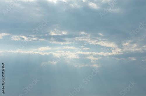 Blue cloudy sky. Sky background gradient, bright and enjoy your look with refreshing sky. © Avocado_studio