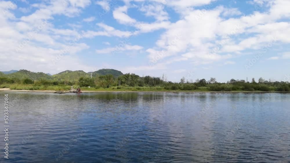 Beautiful natural scenery of ancient Yan Painting town in Lishui, Zhejiang, China