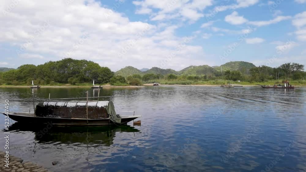 Beautiful natural scenery of ancient Yan Painting town in Lishui, Zhejiang, China Beautiful natural scenery of ancient Yan Painting town in Lishui, Zhejiang, China