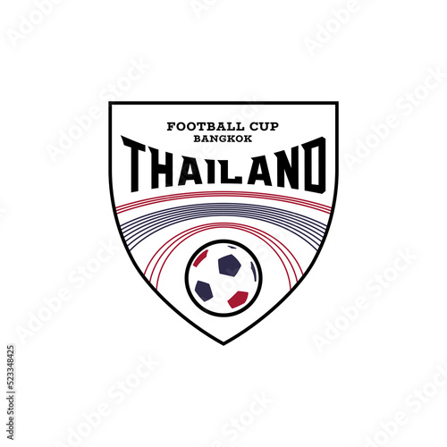 Sport championship logo. Football cup of Thailand.