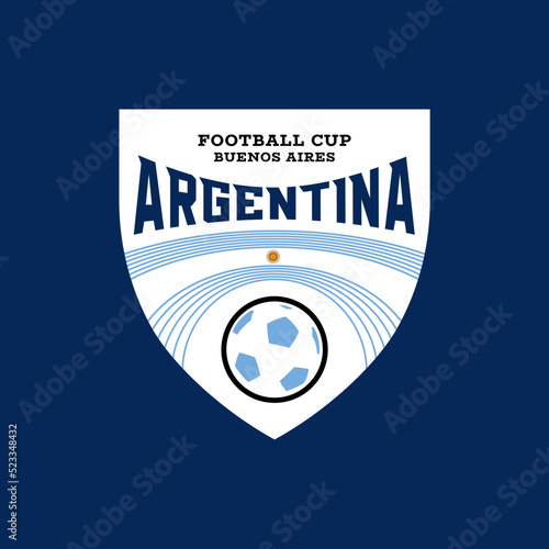 Sport championship logo. Football cup of Argentina.
