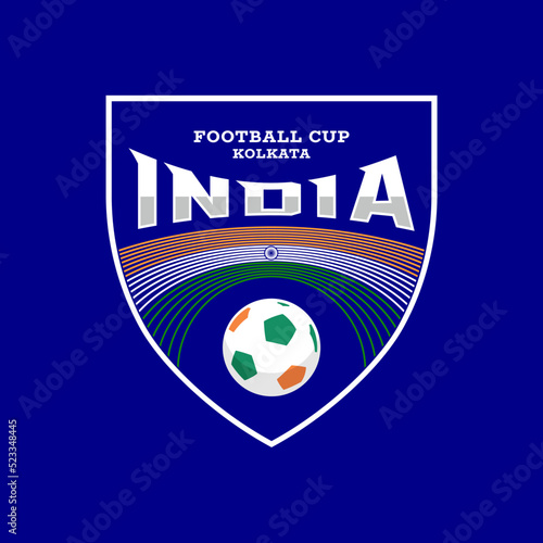 Sport championship logo. Football cup of India.