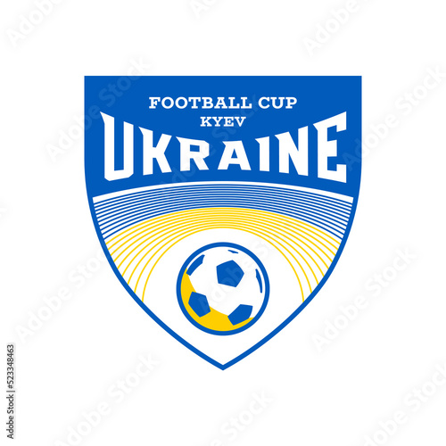 Sport championship logo. Football cup of Ukraine.