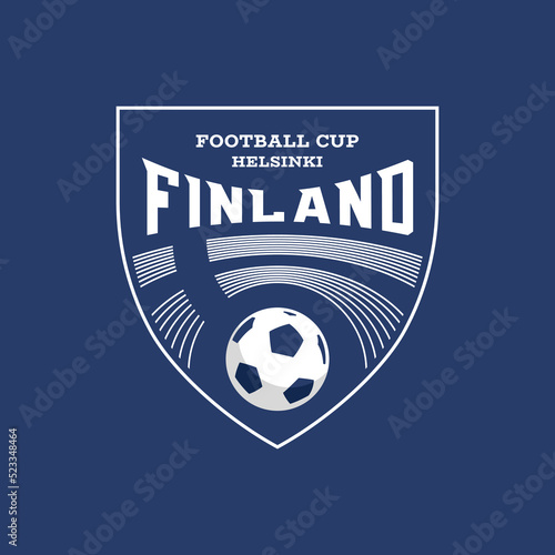 Sport championship logo. Football cup of Finland.