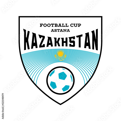 Sport championship logo. Football cup of Kazakhstan.