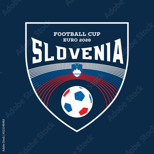Sport championship logo. Football cup of Slovenia.