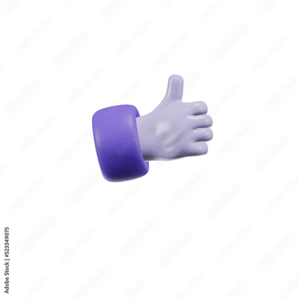 Like Hand Essential 3D Icon Illustrations Like Hand Essential 3D Icon Illustrations
