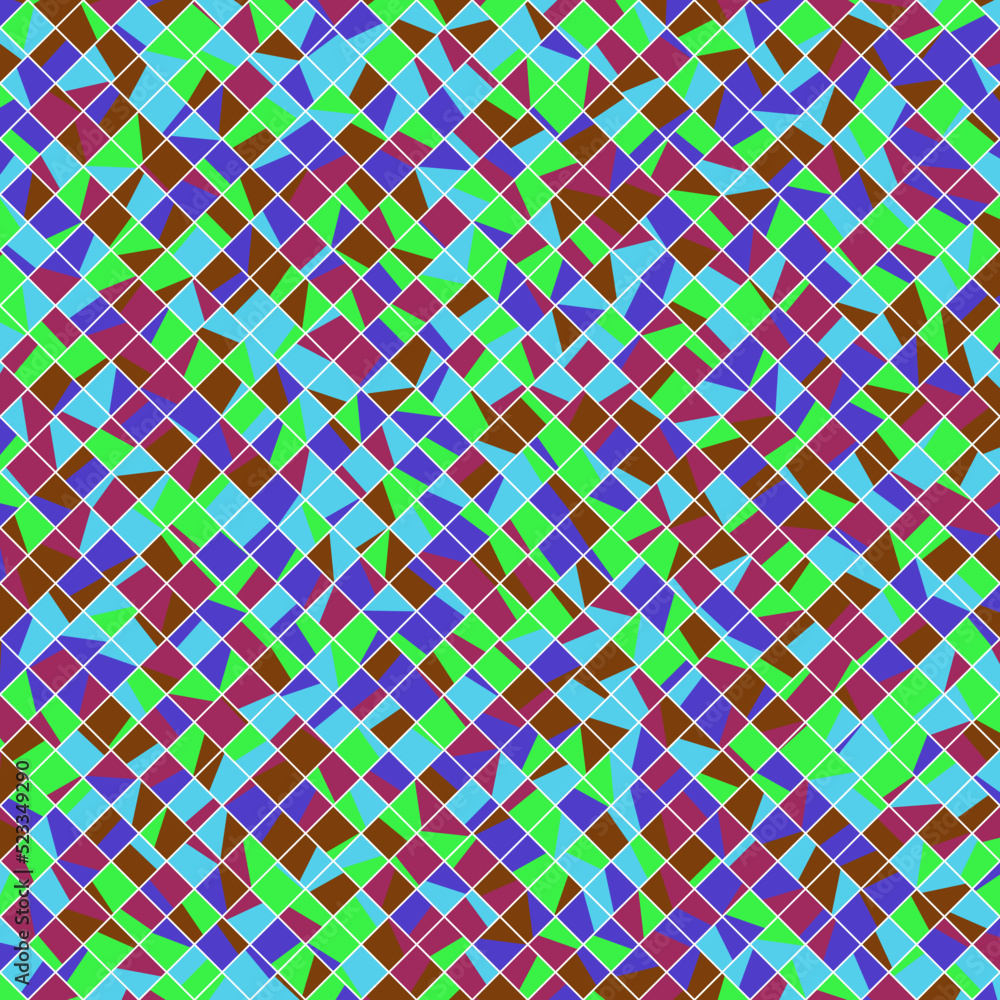 Color Rhombus tile tessellation pattern illustration Color Rhombus tile tessellation pattern illustration