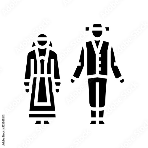 italy national clothes glyph icon vector. italy national clothes sign. isolated symbol illustration