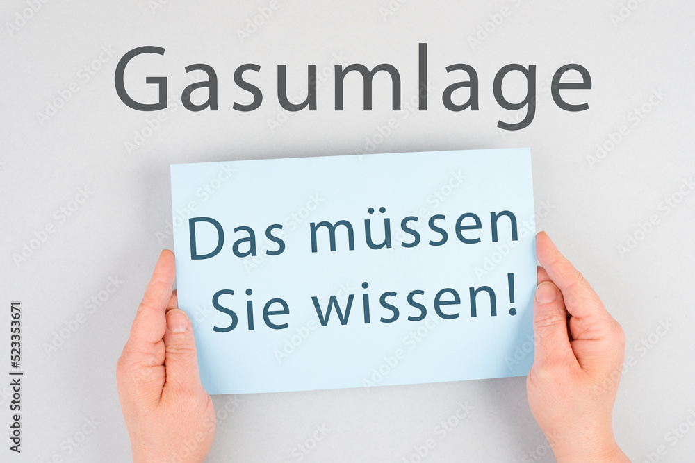 Gas commission is standing in german language on the paper, new fee regualtion in Germany, risk for impoverishment of the population, energy crisis Gas commission is standing in german language on the paper, new fee regualtion in Germany, risk for impoverishment of the population, energy crisis