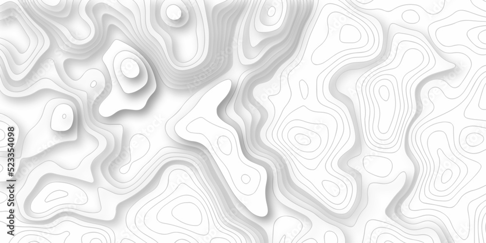 Fototapeta premium Abstracts Topographic map lines, contour background, Vector contour topographic map background. Topography and geography map grid abstract backdrop, Luxury black abstract line art.