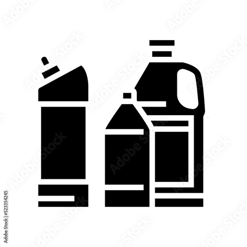 bottle packages plastic waste glyph icon vector. bottle packages plastic waste sign. isolated symbol illustration
