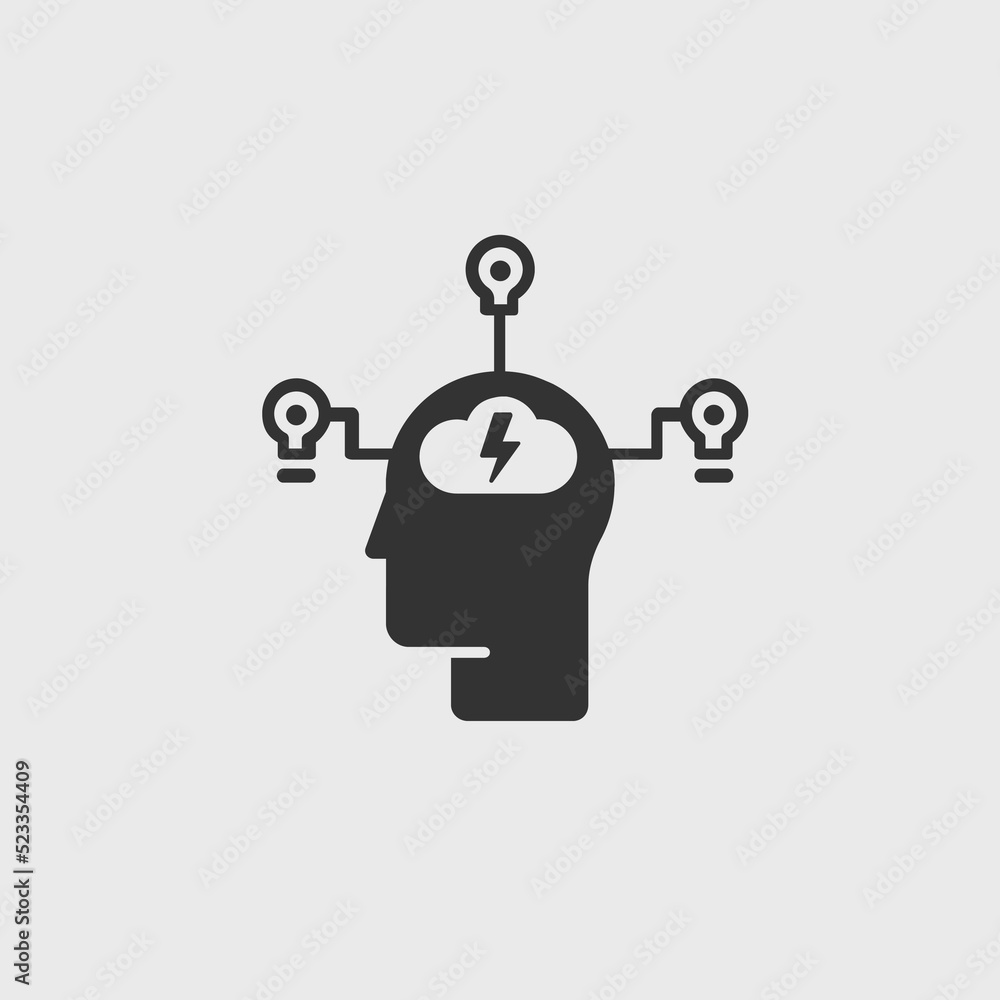 creative innovative idea mind thinking icon creative innovative idea mind thinking icon
