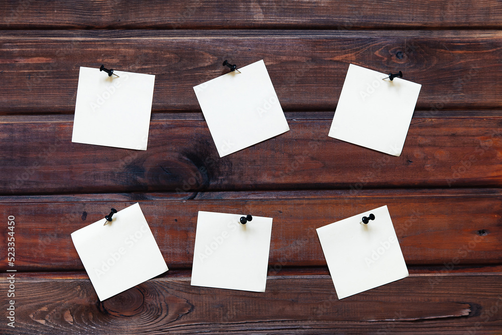 blank note papers on wooden background blank note papers on wooden background