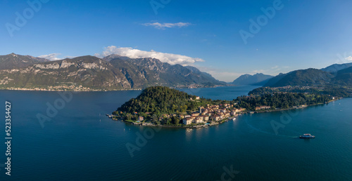 Aerial view of Bellagio on the Lake Como
