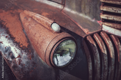 Fotografie Vintage, classic rat rod v8 with a rust effect