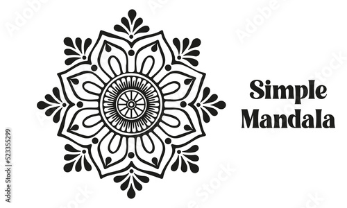 Simple Mandala Coloring Page For Kids