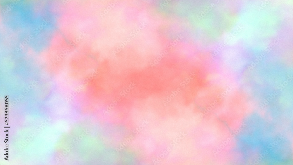 Fantasy smooth multicolor background. Colorful watercolor illustration painting background. Cloud and sky with a pastel colored background