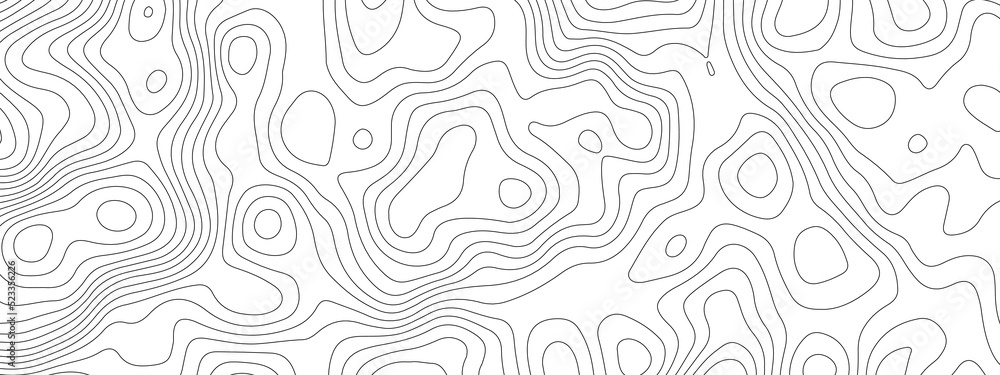 Abstract design with black and white background pattern with vector design . Modern design with white Background of the topographic map. Topographic map lines, contour background. Geometric background