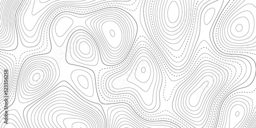 Abstract design with black and white background pattern with vector design . Modern design with white Background of the topographic map. Topographic map lines, contour background. Geometric background