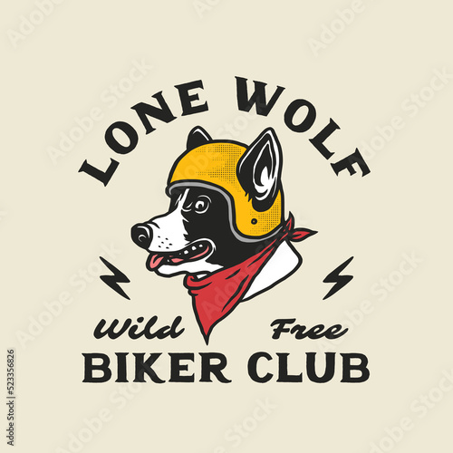 Hand Drawn Vintage style of mascot Motorcycle and garage logo badge
