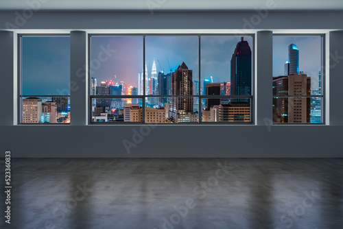 Photography Empty room Interior Skyscrapers View Malaysia