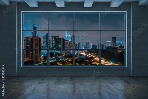 Photography Empty room Interior Skyscrapers View Malaysia