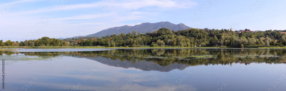 porticciolo di capolago sul lago di varese, italia, lake of varese, italy 
