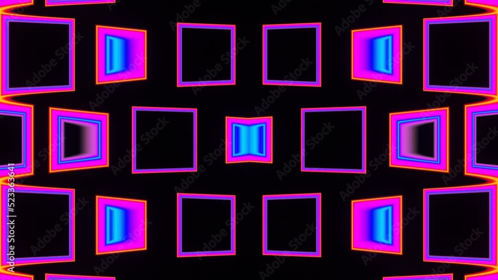 Squares colorful led neon party background Squares colorful led neon party background