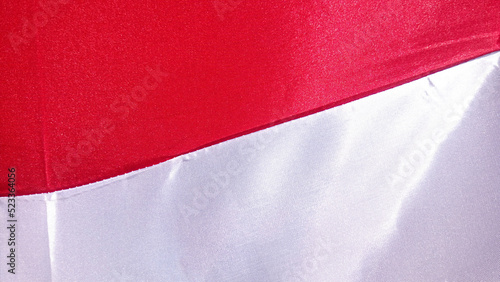 Indonesian Independence day. 17 August. Red and White fabric for background.