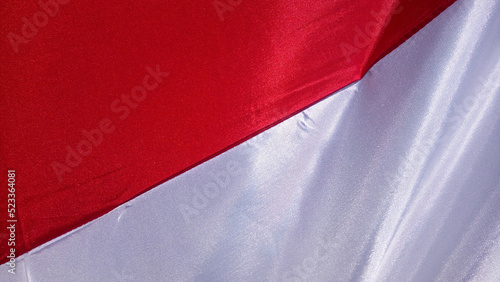 Indonesian Independence day. 17 August. Red and White fabric for background.