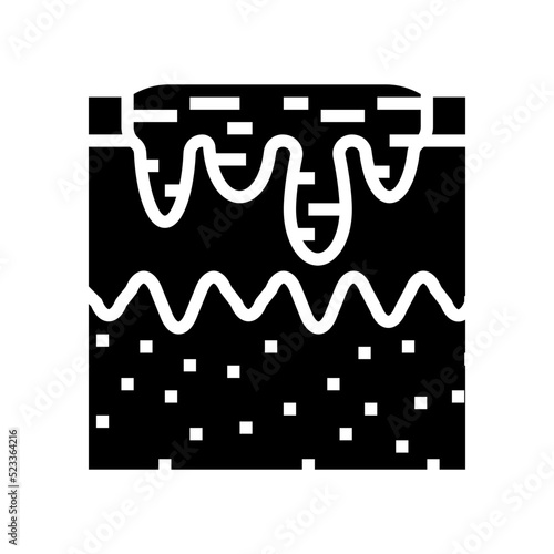 hyperpigmentation acne scar glyph icon vector. hyperpigmentation acne scar sign. isolated symbol illustration