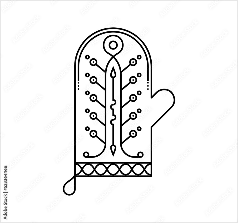 Fototapeta premium Kitchen Gloves Icon Monoline M_2208003