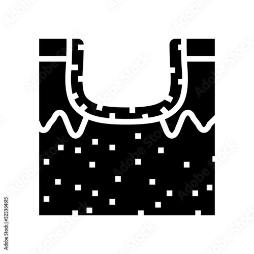hypertrophic acne scar glyph icon vector. hypertrophic acne scar sign. isolated symbol illustration