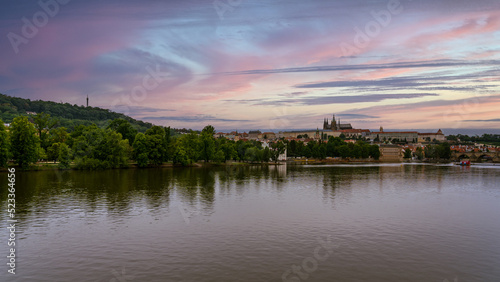 A view of Prague's old Town from the riverbank. © Ieva