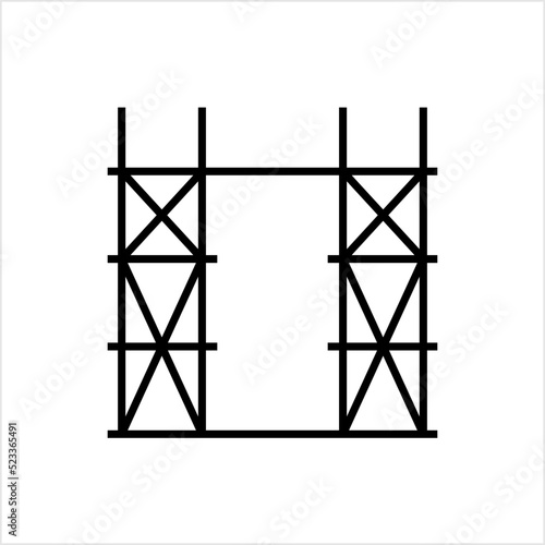 Scaffolding Icon, Scaffold, Staging, Temporary Structure For Workers