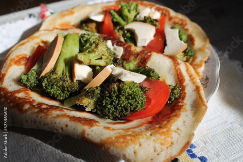 pancakes with broccoli