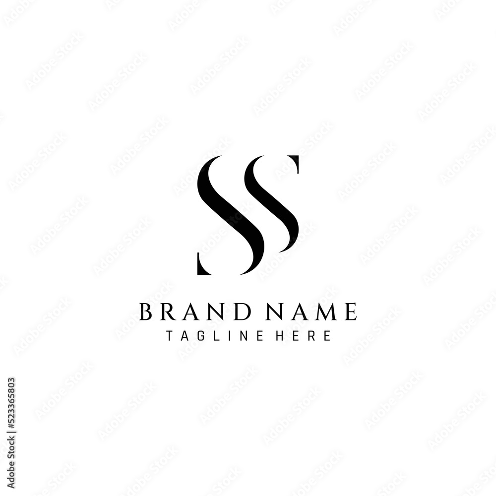 Logo design abstract template initial letter s element with geometry. Modern and minimalist artistic s symbol. Logo design abstract template initial letter s element with geometry. Modern and minimalist artistic s symbol.