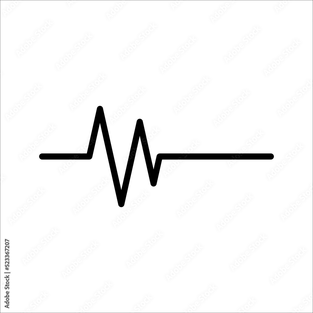 heartbeat icon. Vector illustration on white background. Heartbeat sign in flat design. heartbeat icon. Vector illustration on white background. Heartbeat sign in flat design.