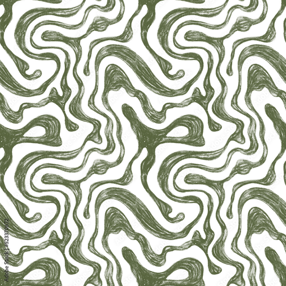 Abstract handmade seamless graphic pattern. 