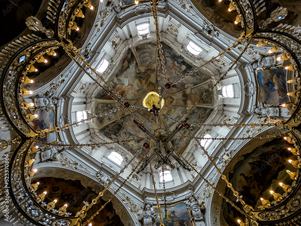 Interior of St. Nicholas Church, Prague, Czech republic